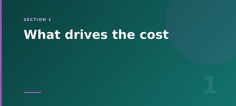 Section card: what drives the cost of an integration