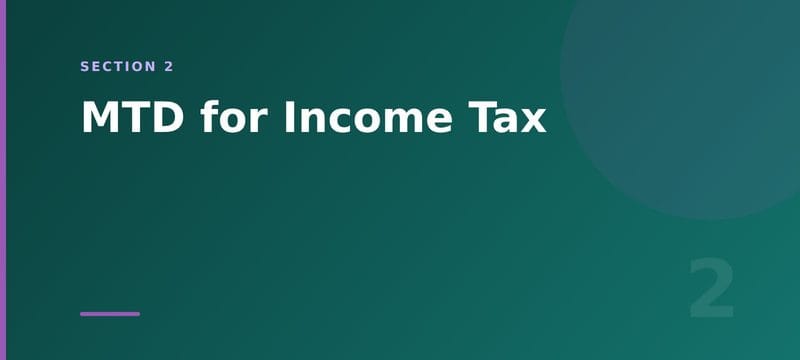 Section card: MTD for Income Tax bands