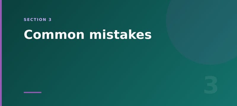 Section card: common Making Tax Digital mistakes