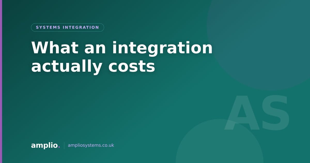 The five factors that set the cost of an integration: systems, APIs, history, exceptions and data cleanup